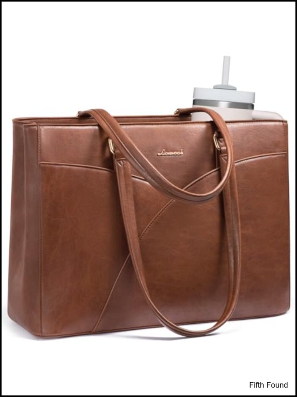 Women's Laptop Tote Bag 17.3 Inch PU Leather Waterproof Messenger